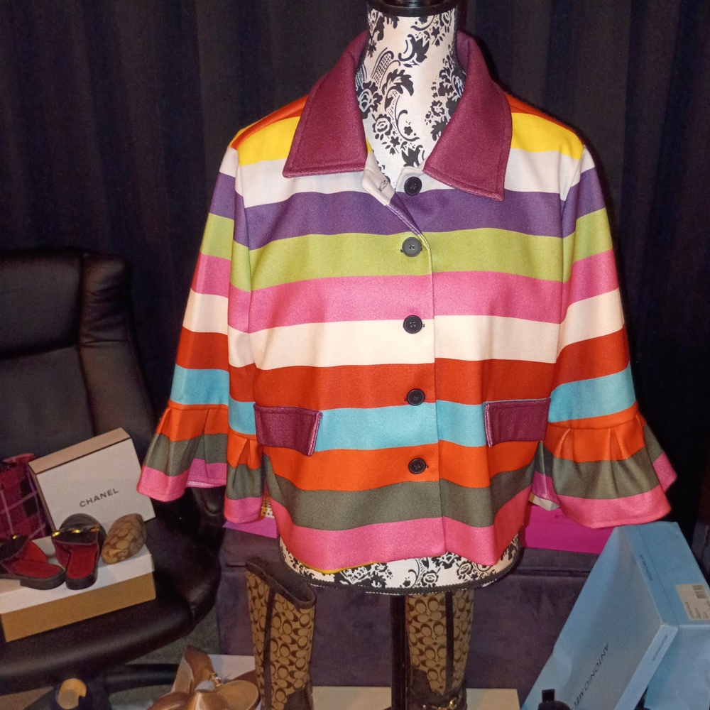 Colorful Striped Women's Jacket